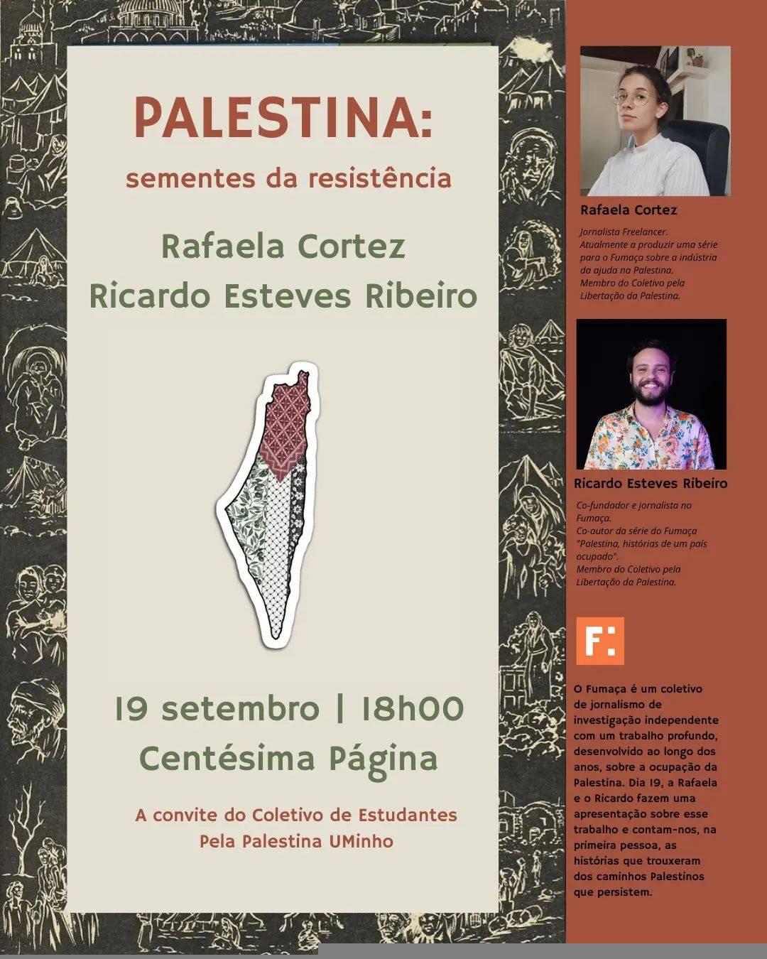 Palestina: sementes de resistência | 19/09 – 18h